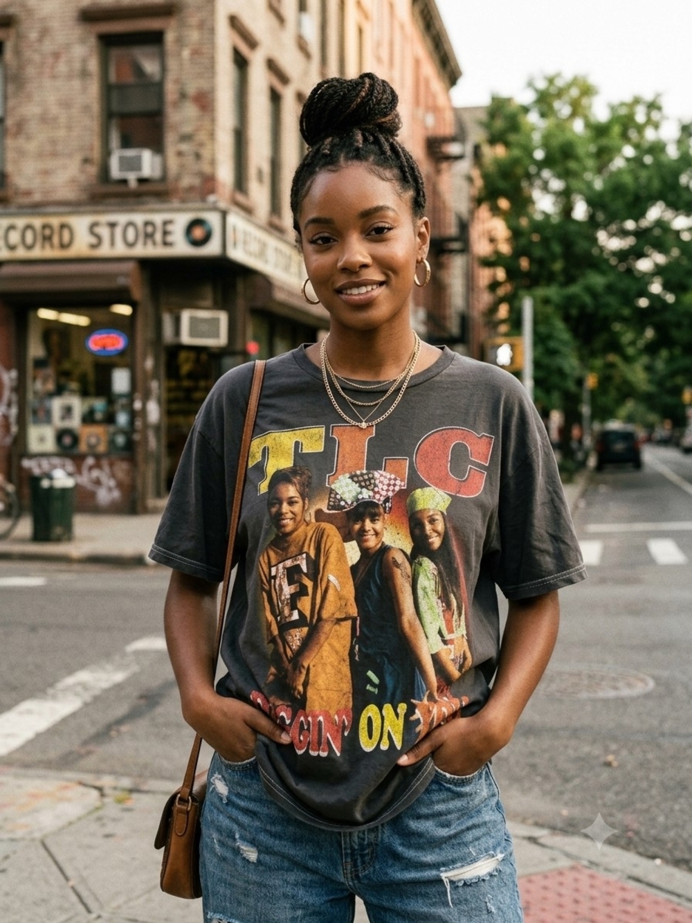 TLC Diggin’ On You Vintage Wash Graphic Band Tee Medium